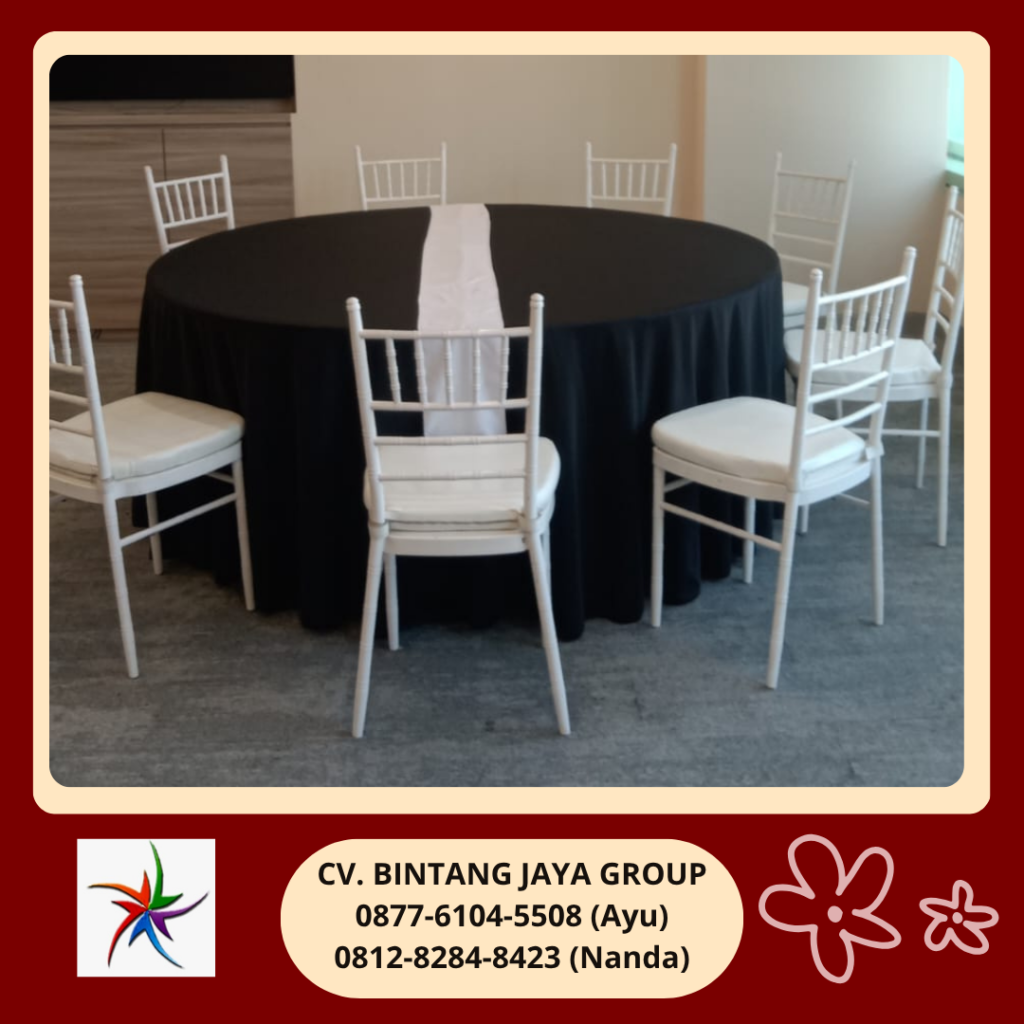 Sewa Round Table Dan Kursi Tiffany Putih Kuningan Jakarta Selatan