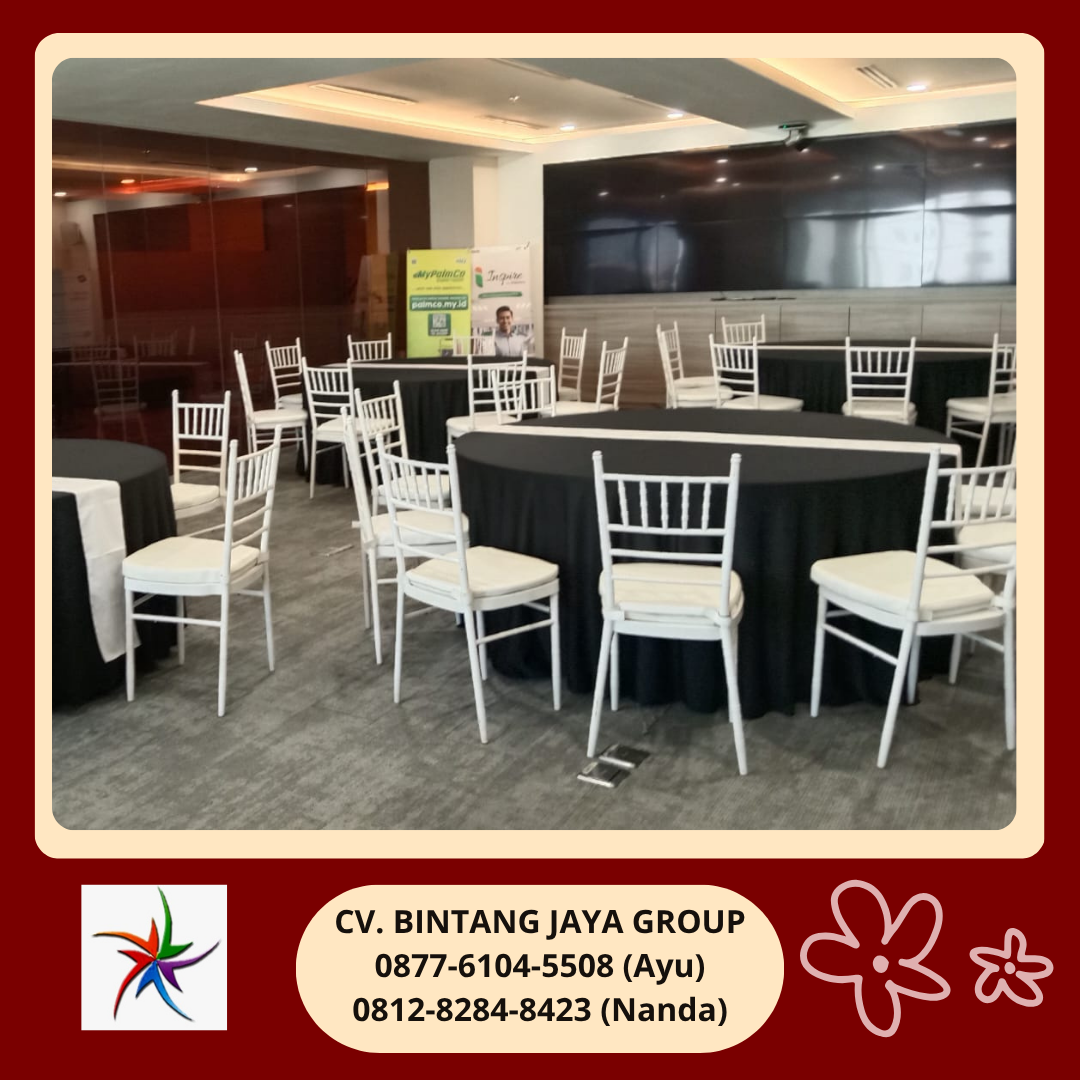 Sewa Round Table Dan Kursi Tiffany Putih Kuningan Jakarta Selatan