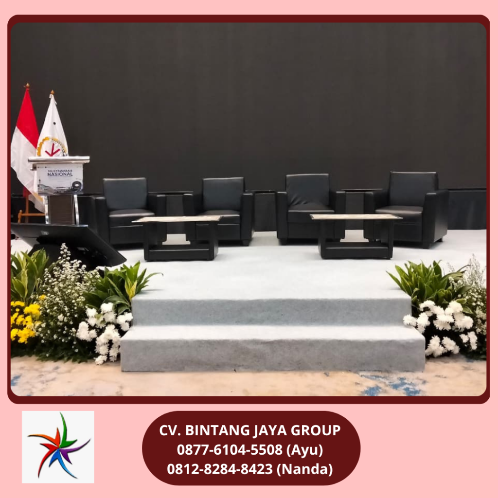 Sewa Sofa Hitam Kotak,Meja VIP Hitam,Meja IBM Jakarta