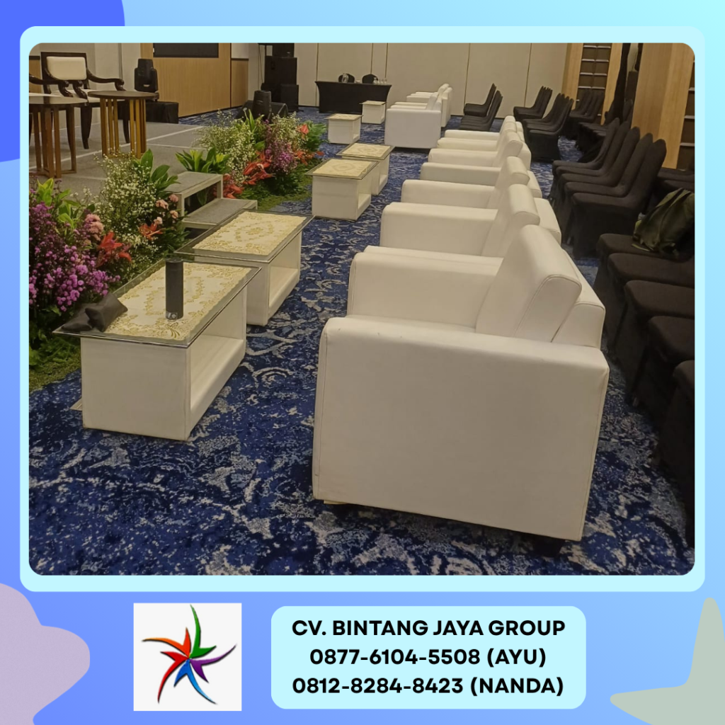 Sewa Sofa Kotak Warna Hitam Dan Putih Single Bekasi