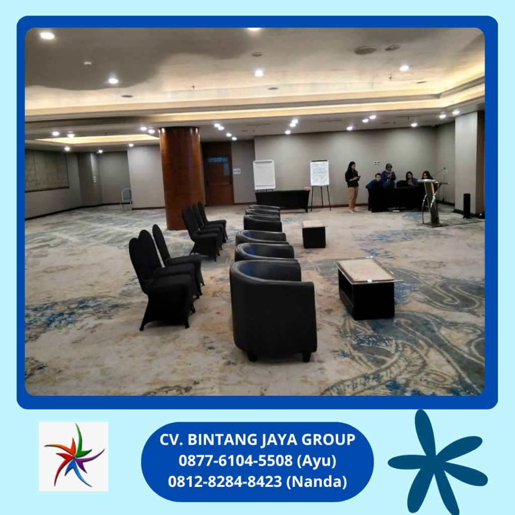 Sewa Sofa Oval Warna Hitam Event Hk Tower Jakarta