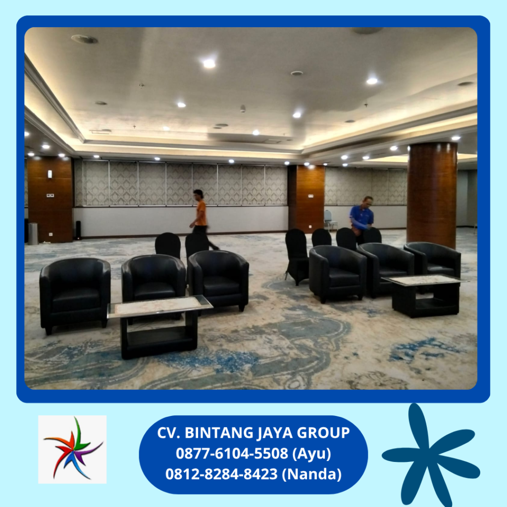 Sewa Sofa Oval Warna Hitam Event Hk Tower Jakarta