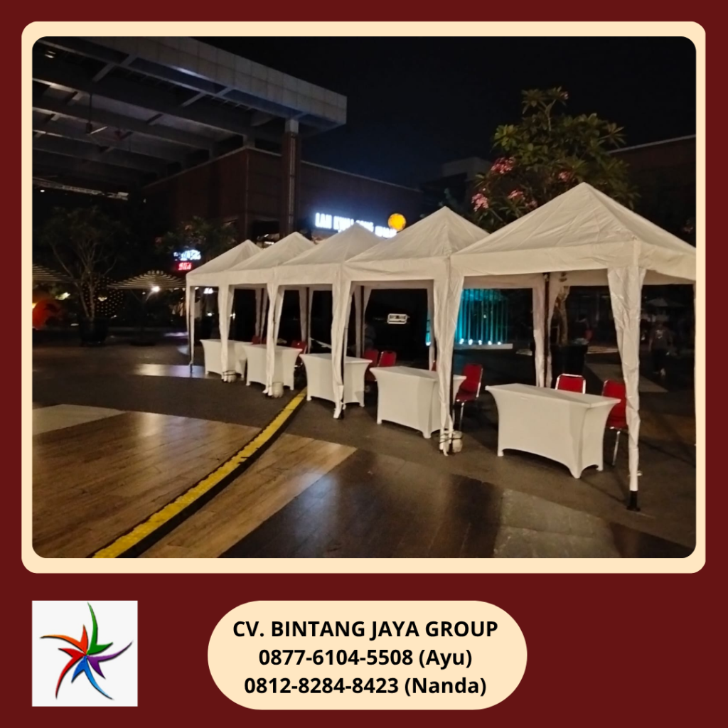 Sewa Tenda Bazar Atau Tenda Cafe Putih Jakarta
