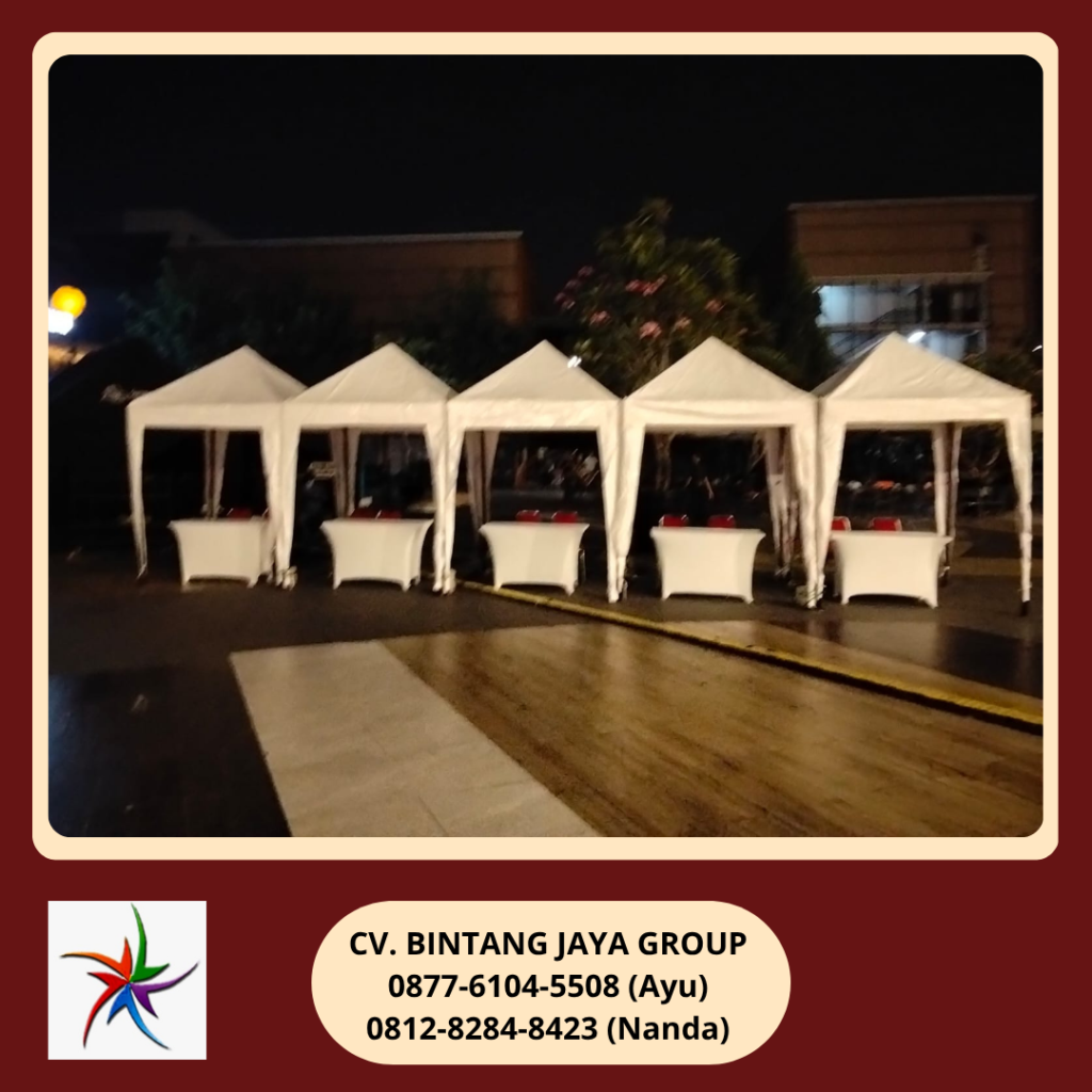 Sewa Tenda Bazar Atau Tenda Cafe Putih Jakarta