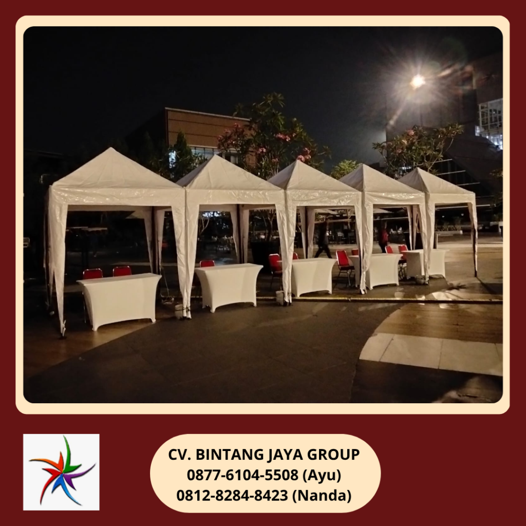 Sewa Tenda Bazar Atau Tenda Cafe Putih Jakarta
