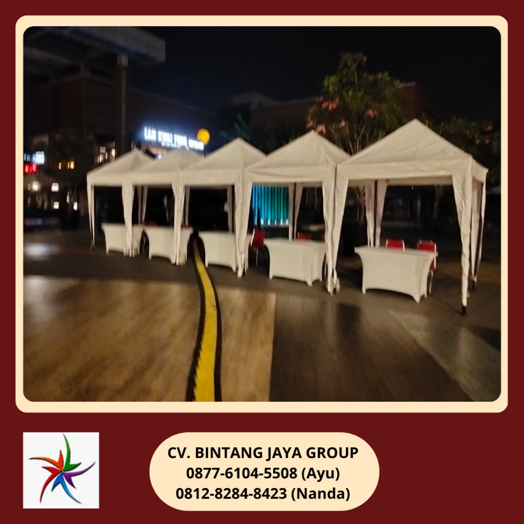 Sewa Tenda Bazar Atau Tenda Cafe Putih Jakarta