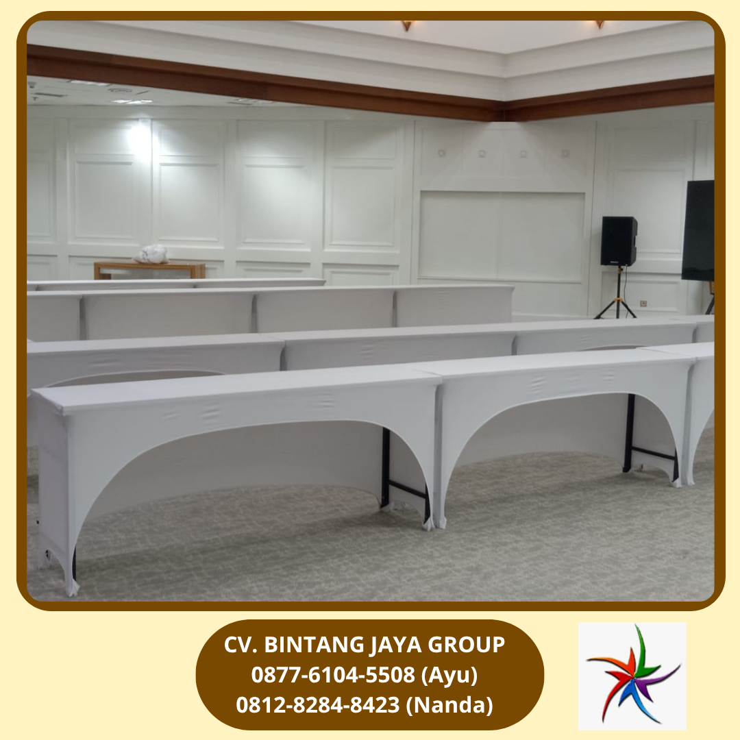Rental Ibm Table, Meja Persegi Panjang Ukuran 45x180 cm Jakarta