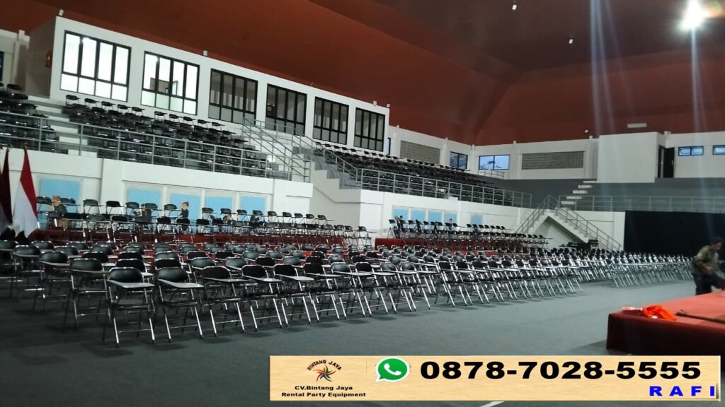 Rental Kursi Kuliah + Meja IBM Event Gedung Pusat Pencak Silat Sumedang