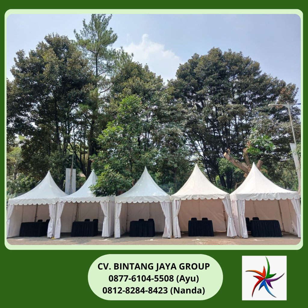 Rental Tenda Kerucut,Kursi Meja Taman Jakarta 0877-6104-5508