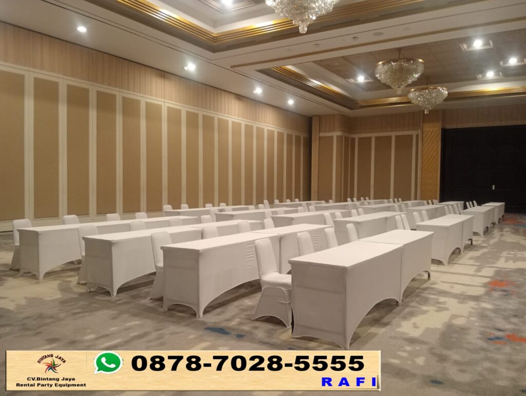 Sewa Kursi Futura Plus Meja Ibm Cover Putih Event Wisma Danantara