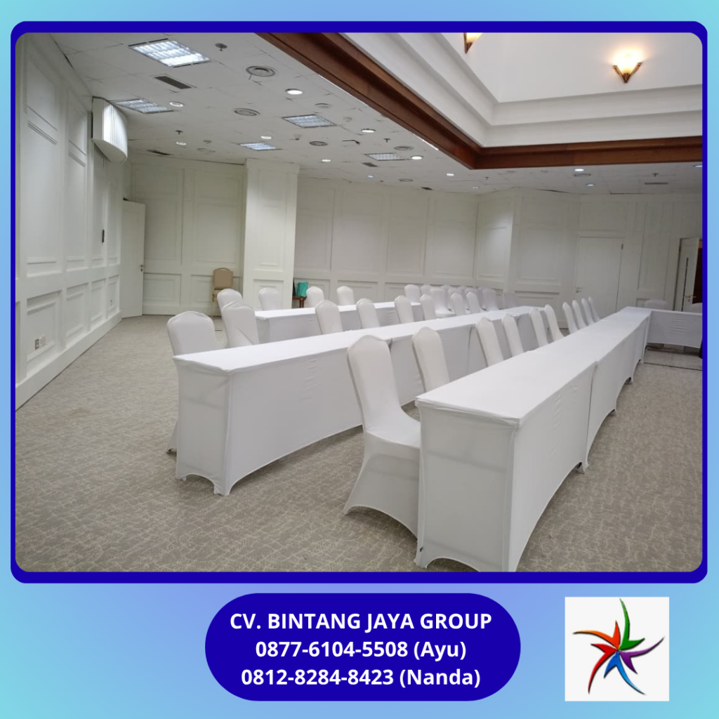 Sewa Kursi Futura,Meja Ibm Cover Putih Event Wisma Danantara