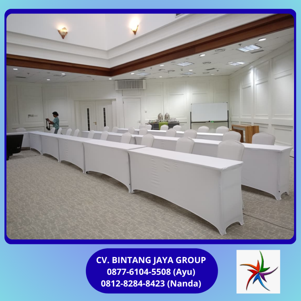 Sewa Kursi Futura,Meja Ibm Cover Putih Event Wisma Danantara