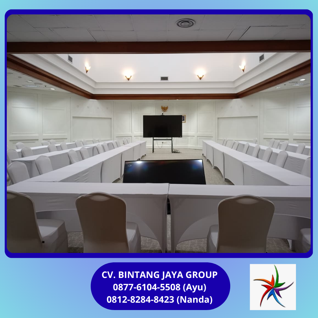 Sewa Kursi Futura,Meja Ibm Cover Putih Event Wisma Danantara