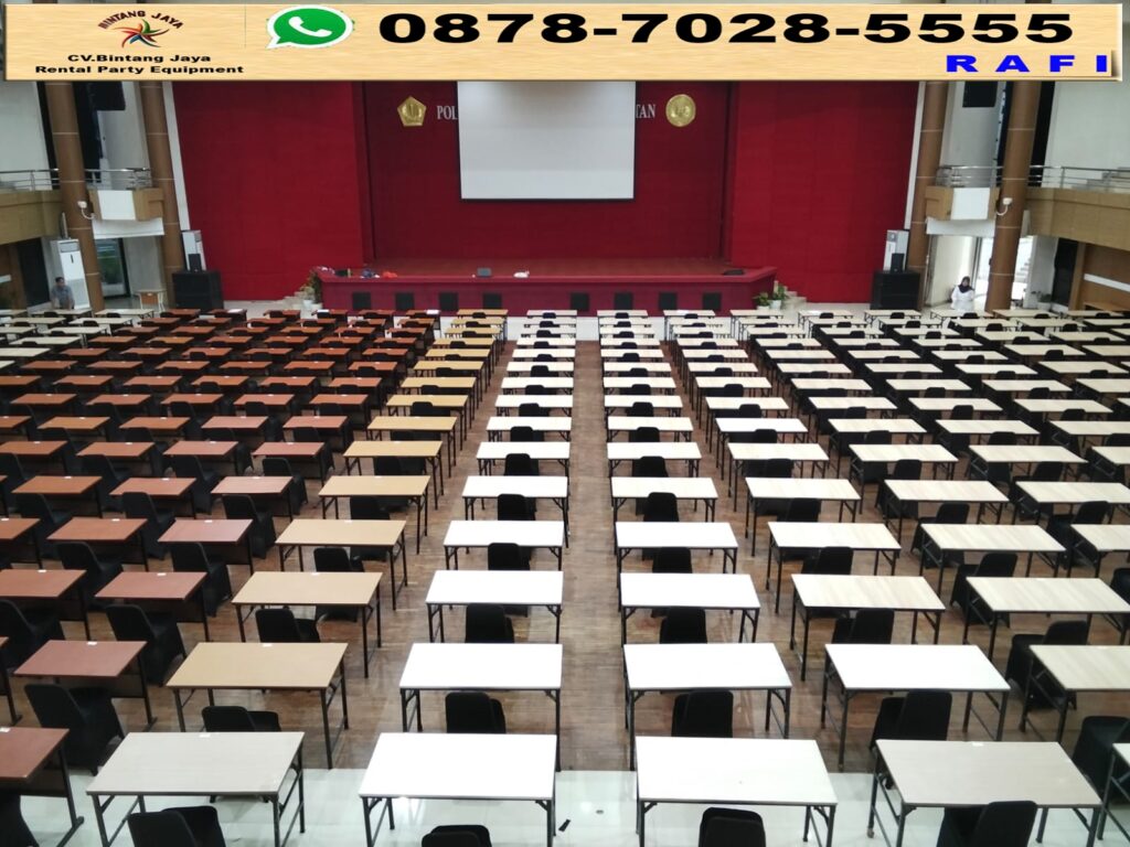 Sewa Meja Test Dan Meja HPL Set Kursi Futura Event PKN Stan Jakarta