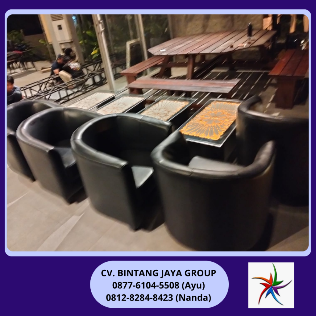 Sewa Sofa Hitam Type Oval Single Jakarta