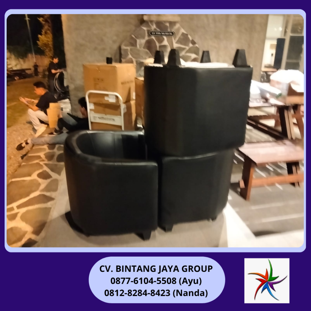 Sewa Sofa Hitam Type Oval Single Jakarta