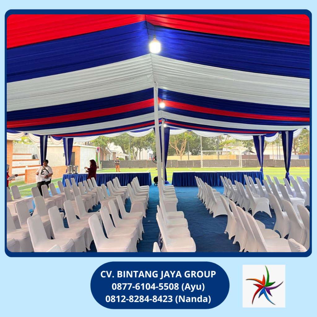 Sewa Tenda Serut Biru,Putih,Merah Jakarta