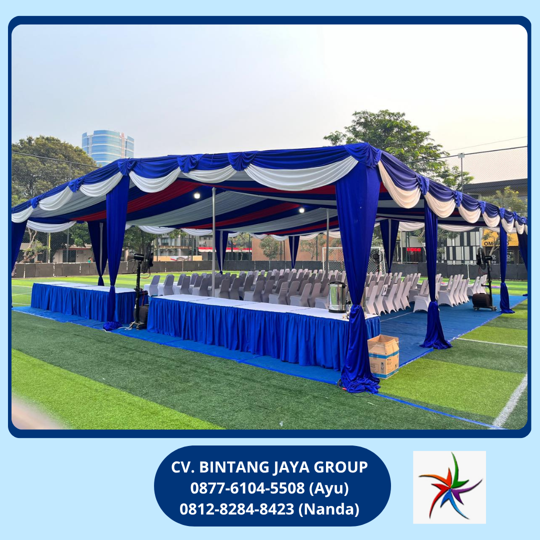 Sewa Tenda Serut Biru,Putih,Merah Jakarta