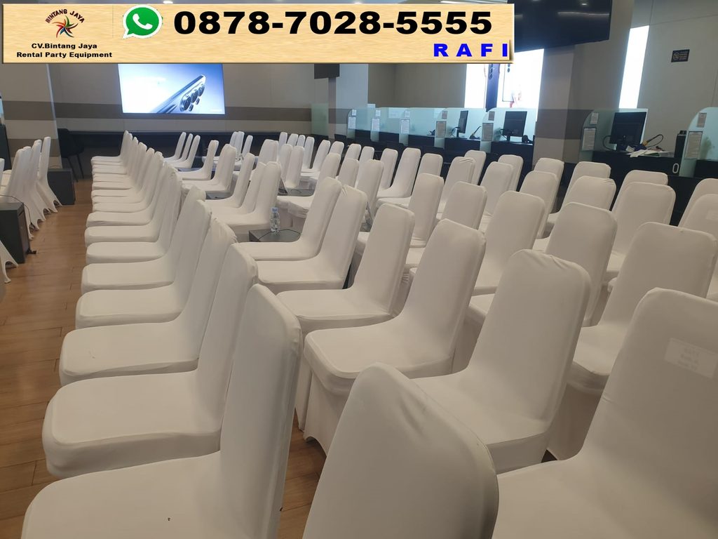 Pusat Sewa Futura Kursi Stainless Sarung Putih Event Samsung Store 0878-7028-5555
