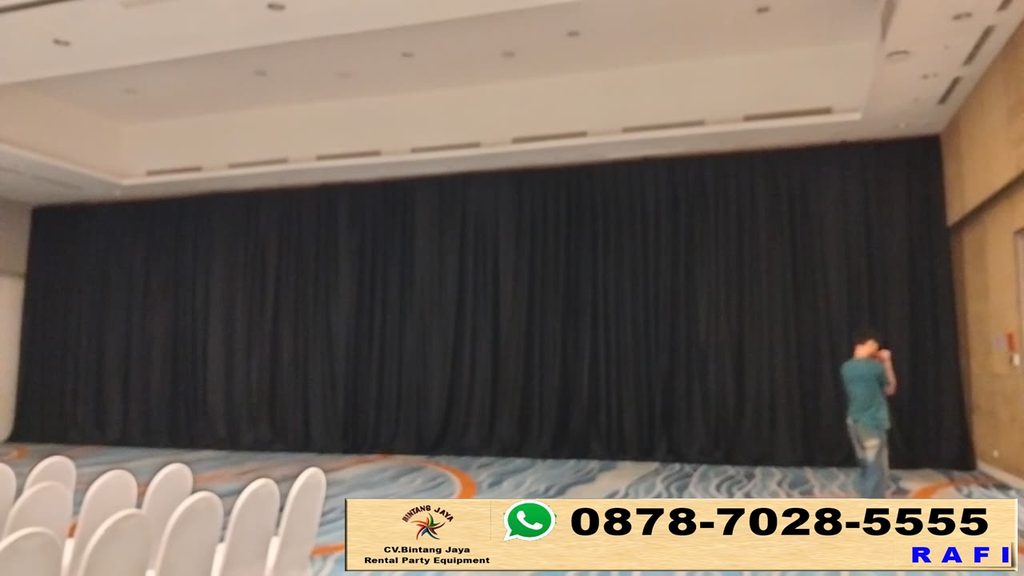 Rental Tirai Hitam Event Hotel Haris Kelapa Gading Jakut