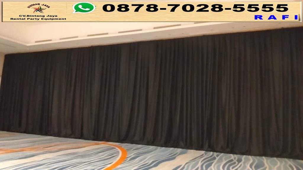 Rental Tirai Hitam Event Hotel Haris Kelapa Gading Jakut