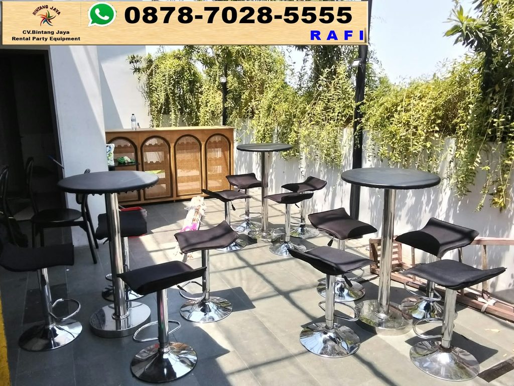 Sewa Barstool Hitam Kursi Kotak Jakarta 0878-7028-5555