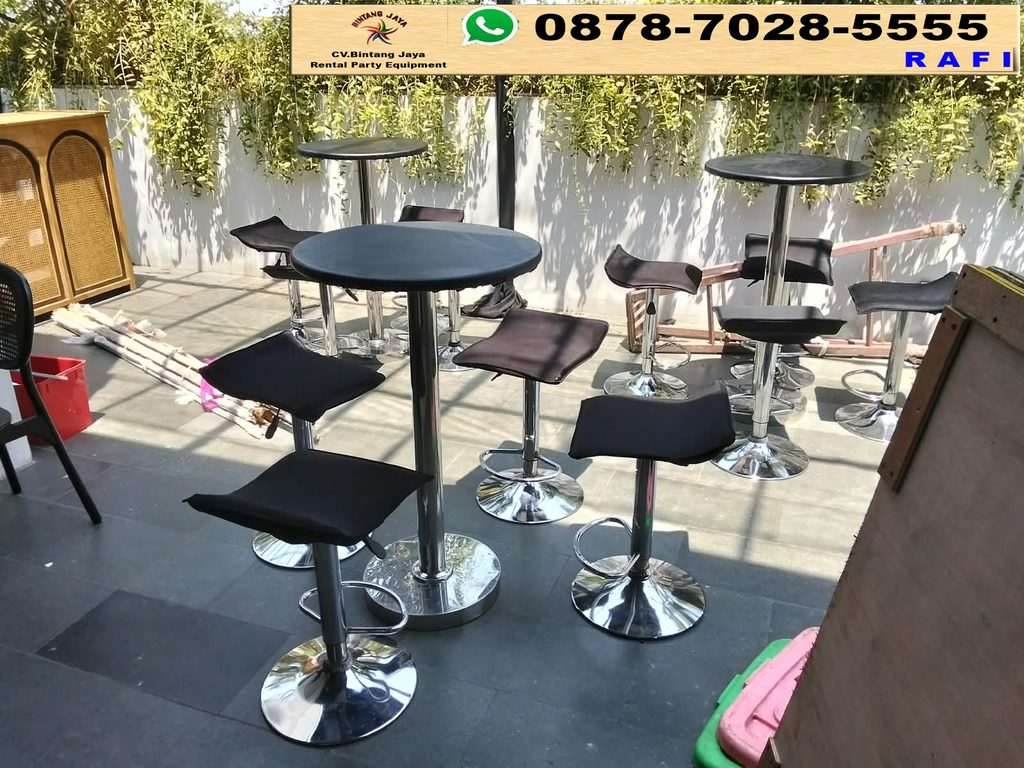 Sewa Barstool Hitam Kursi Kotak Jakarta 0878-7028-5555