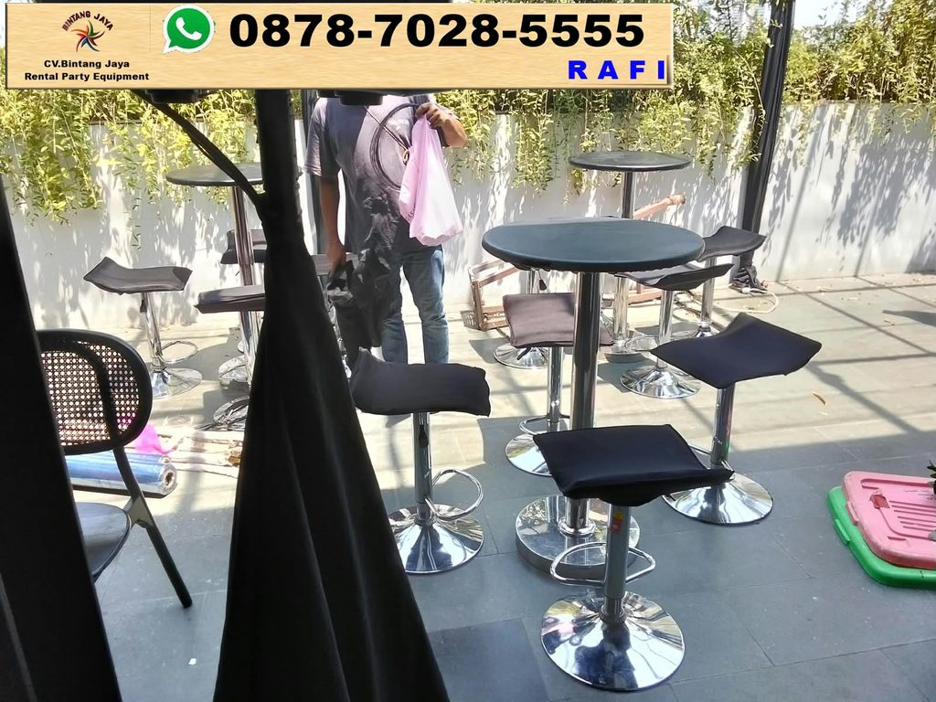 Sewa Barstool Hitam Kursi Kotak Jakarta 0878-7028-5555
