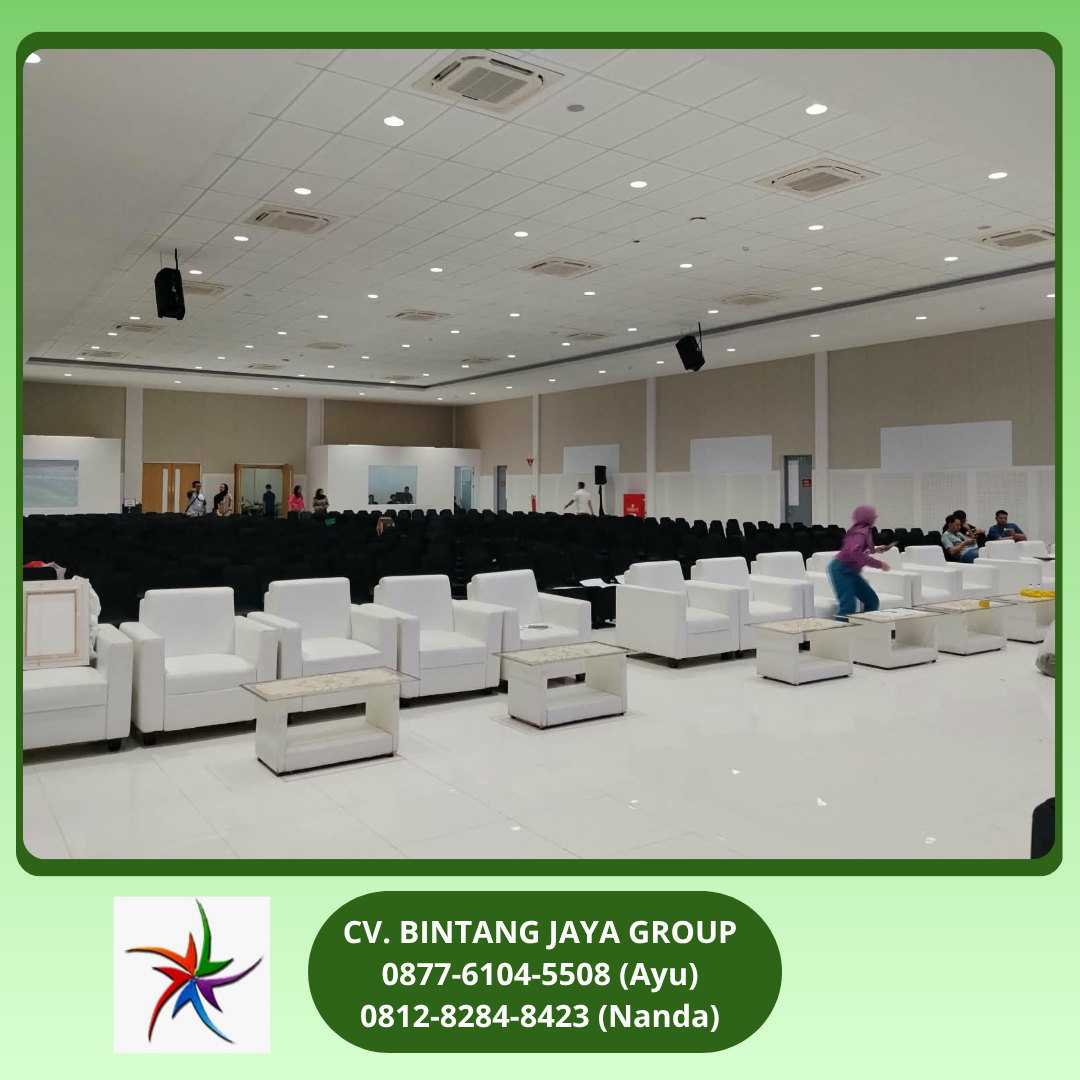 Sewa Kursi Sofa Putih Meja VIP Kaca karawang 0819-4713-6526
