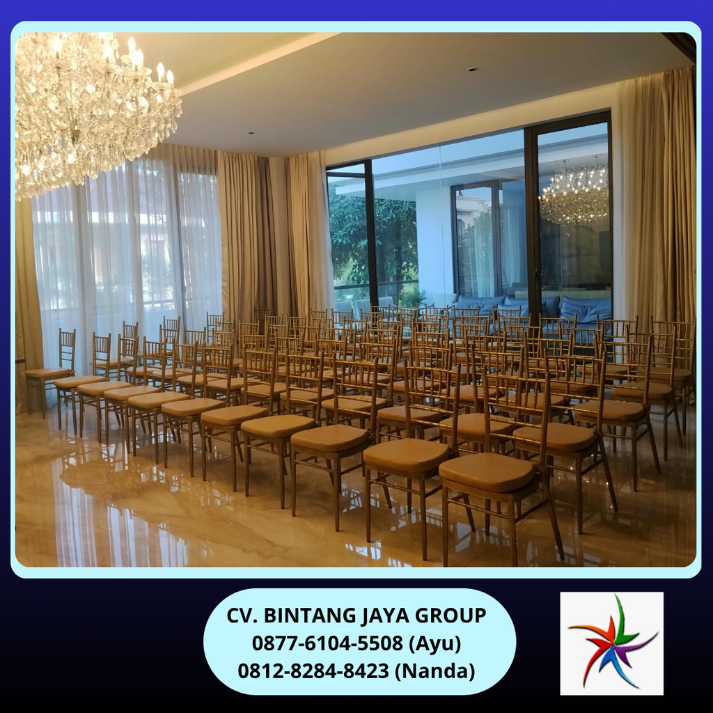 Sewa Kursi Tiffany Besi Putih Dan Gold Jakarta 0878-8012-5555