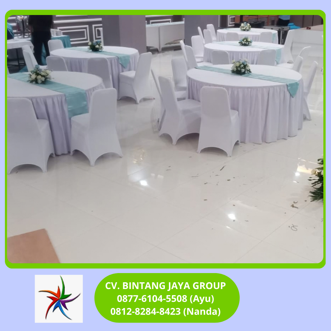 Sewa Meja Dan Kursi Cover Putih Bekasi 0812-8284-8423