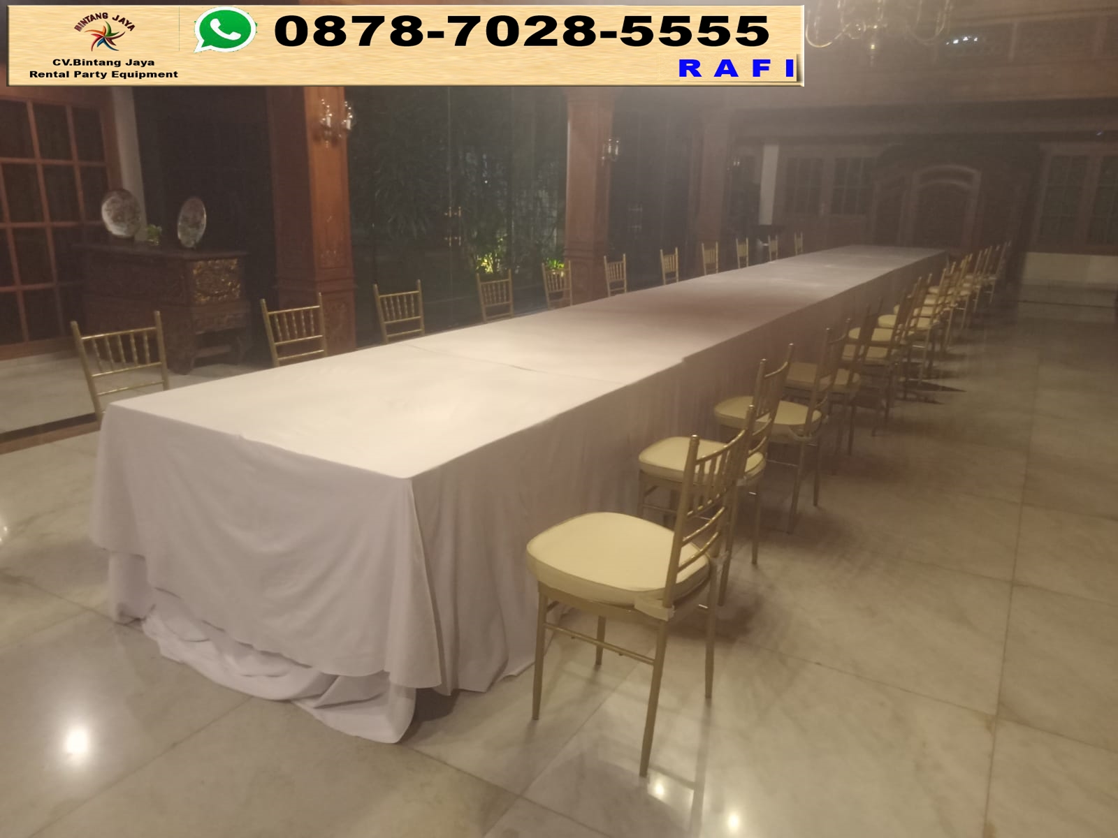 Sewa Meja IBM Event Wisma Ainun Habibi Jakarta 0878-7028-5555