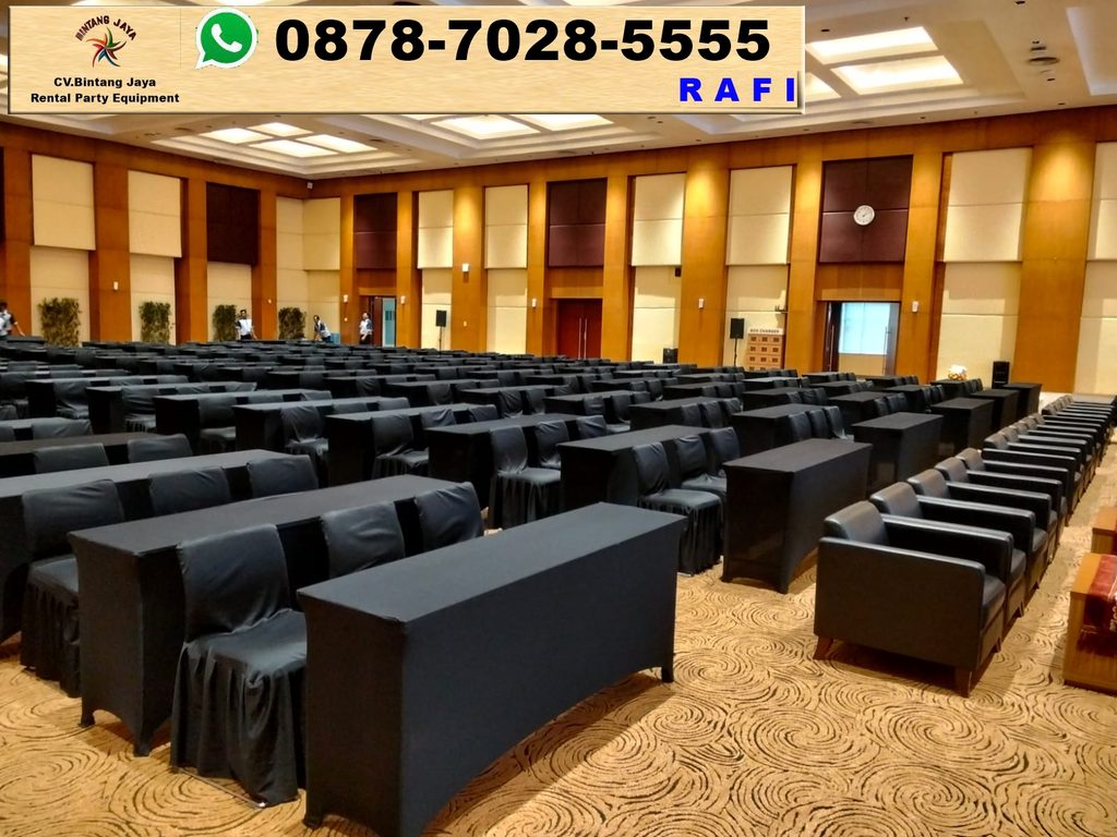 Sewa Meja IBM Taplak Hitam Ketat Jakarta 0878-7028-5555