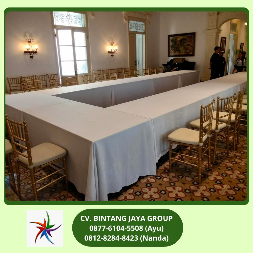 Sewa Meja Kotak Cover Tebar,Tiffany Gold Jakarta 0819-4713-6526