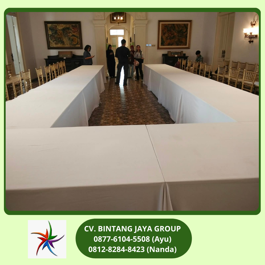 Sewa Meja Kotak Cover Tebar,Tiffany Gold Jakarta 0819-4713-6526