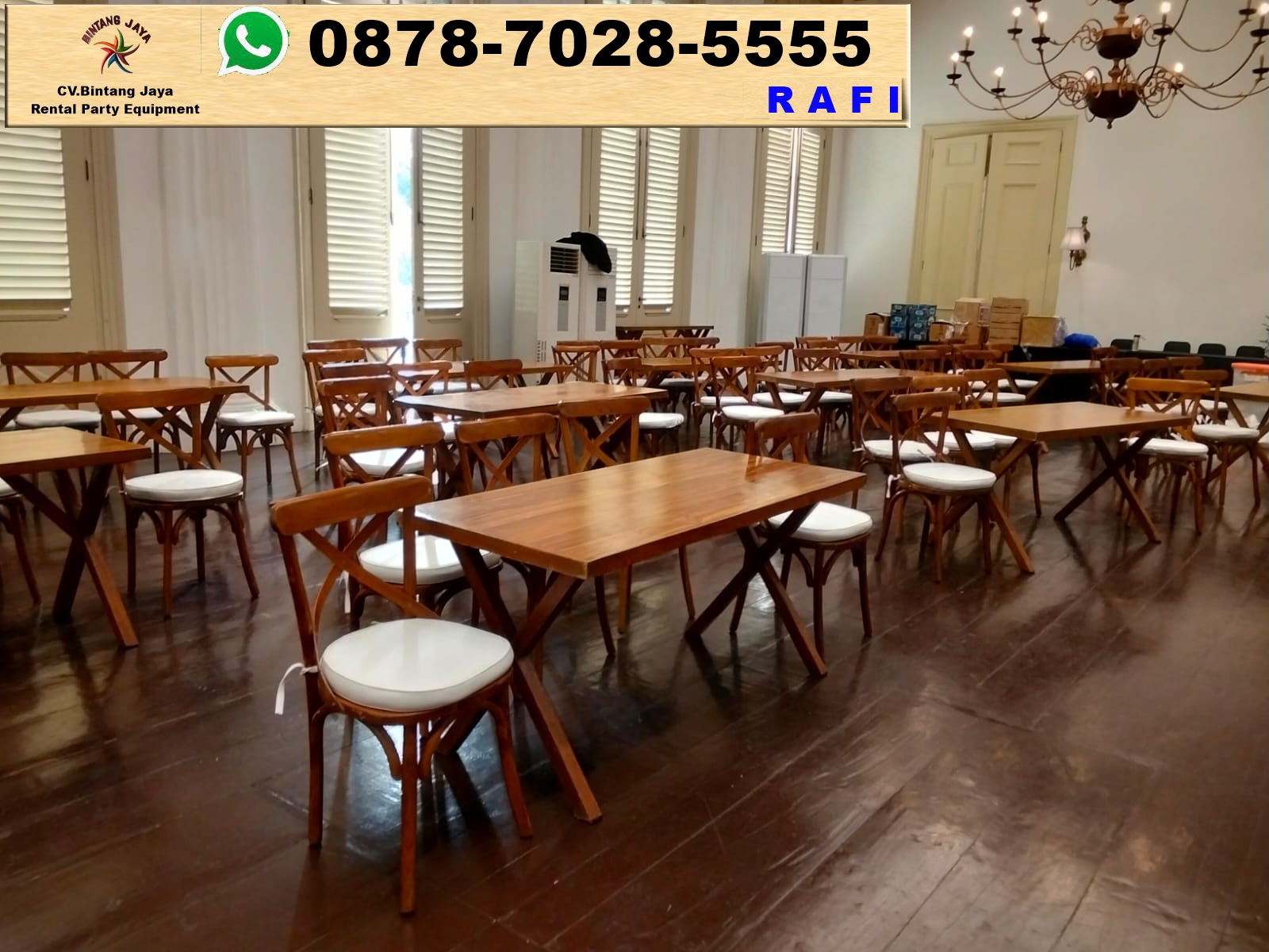 Sewa Meja Taman Dan Cross Back Area Tangerang 0878-7028-5555