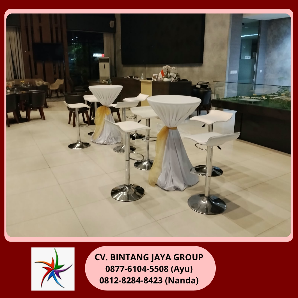 Sewa Set Meja Dan Kursi Barstool Putih Jakarta 0819-4713-6526