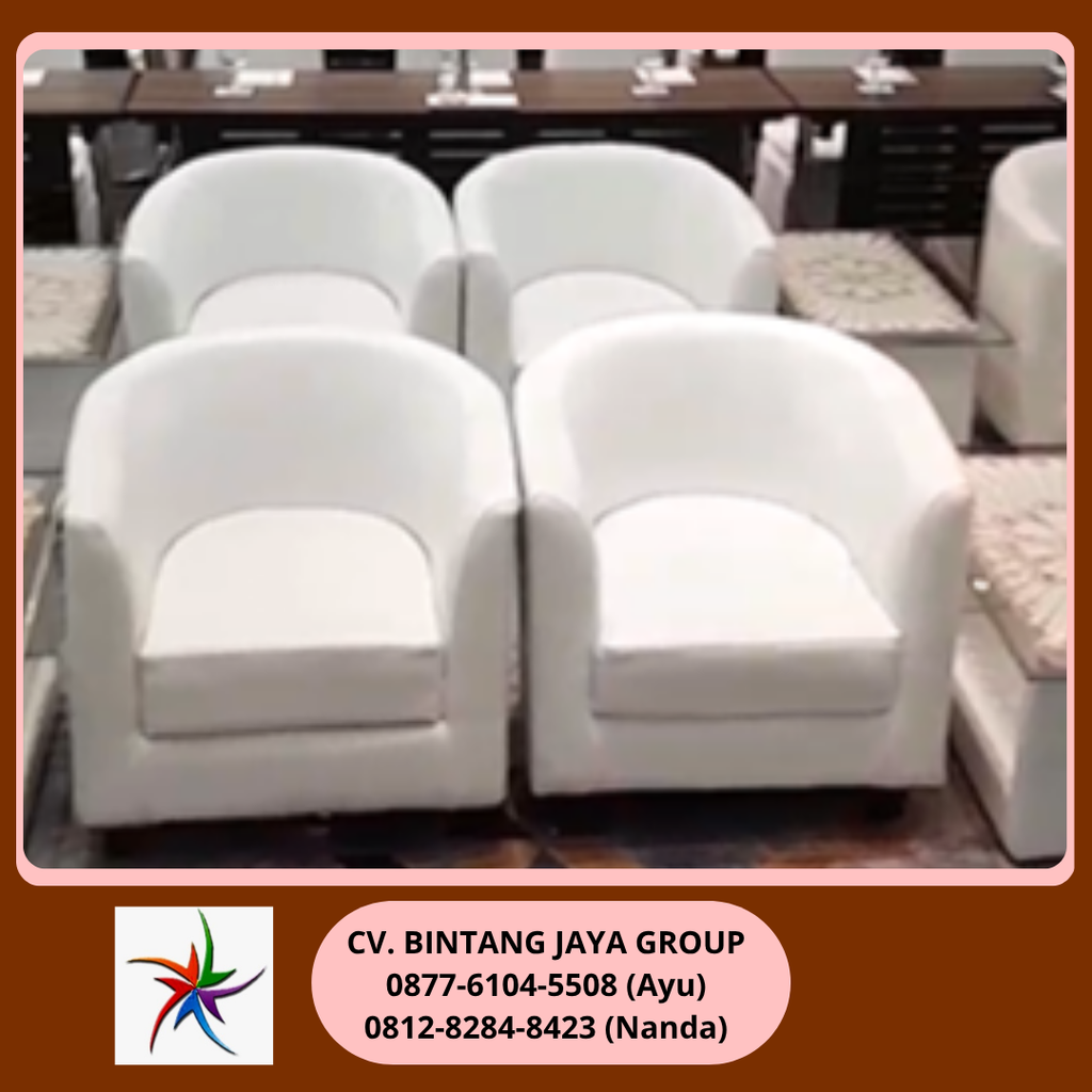 Sewa Sofa Putih Type Oval Set Meja VIP Kaca Jakarta 0878-8012-5555