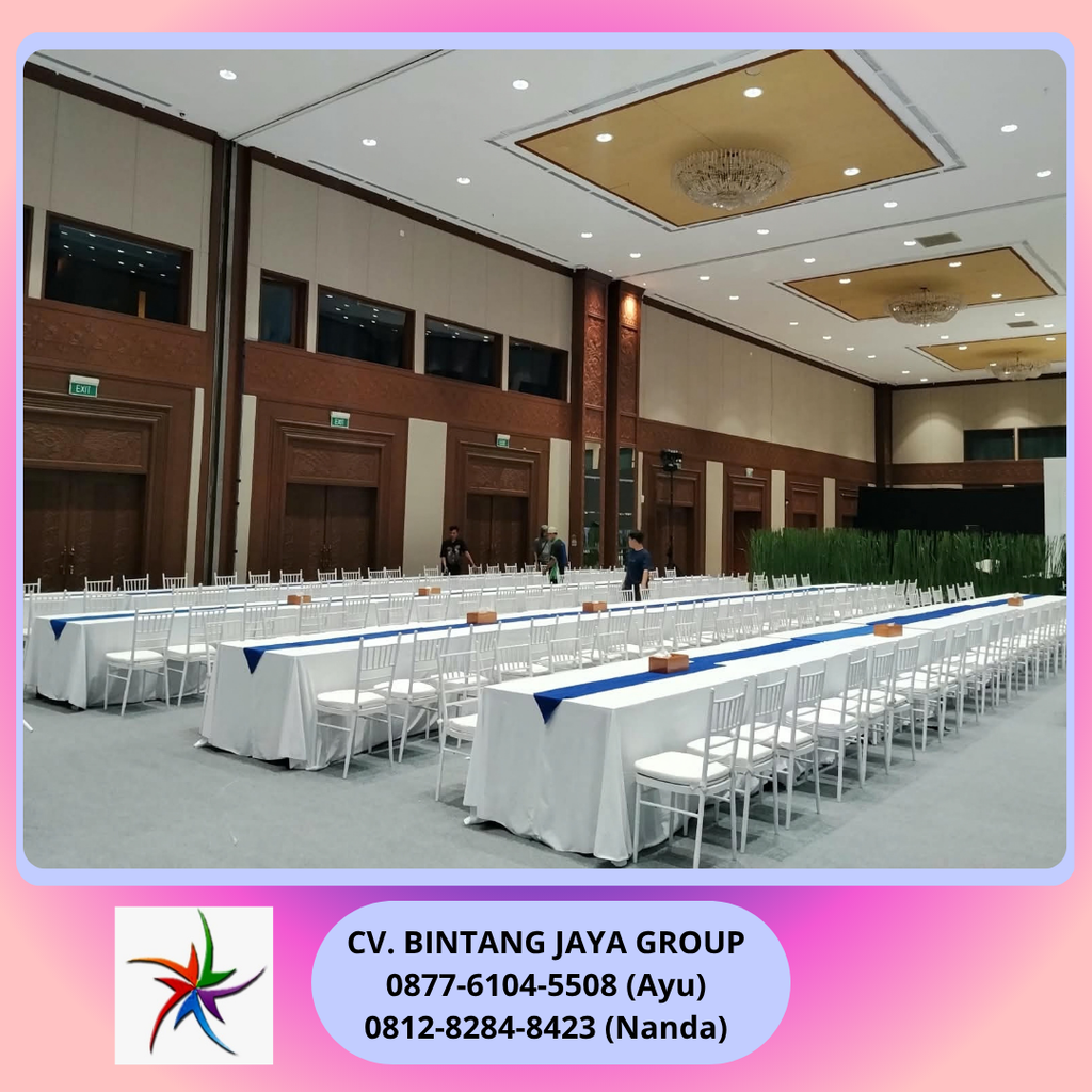 Sewa kursi Tiffany Putih Dan Meja Kotak Cover Bekasi 0878-8012-5555