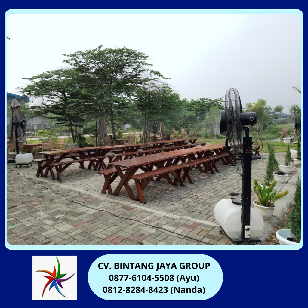 Rental Meja Taman Dan Kursi Taman Kayu Bekasi 0877-6104-5508