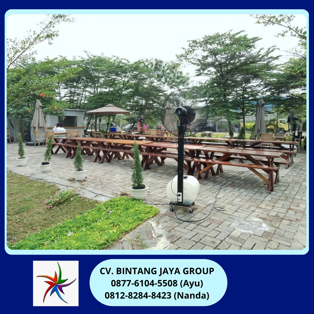 Rental Meja Taman Dan Kursi Taman Kayu Bekasi 0877-6104-5508