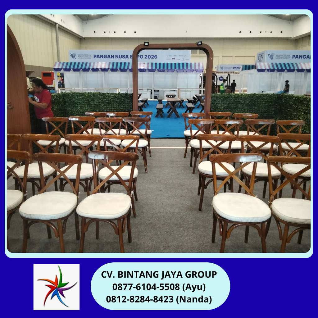 Rental Meja,Kursi Taman,Crossback Chairs Ice BSD 0877-6104-5508