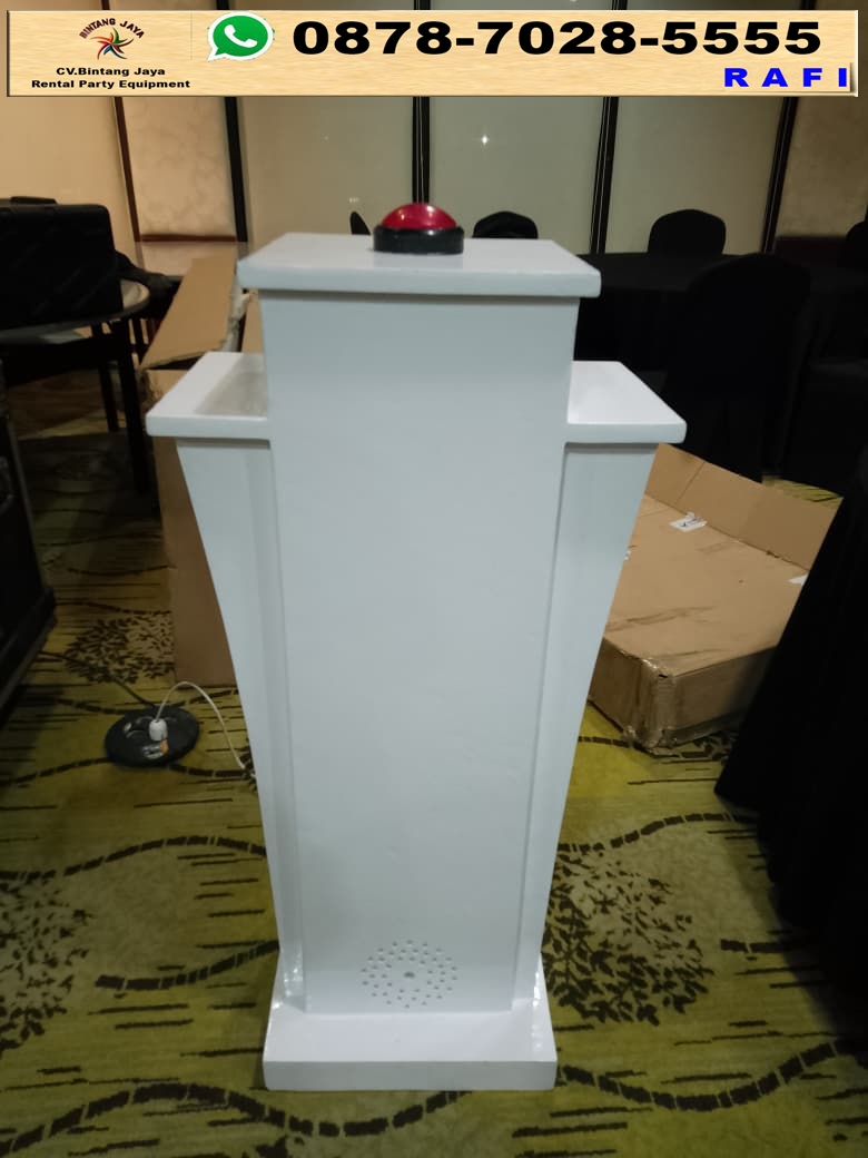 Rental Sewa Podium Sirine Warna Putih Tangerang 0878-7028-5555