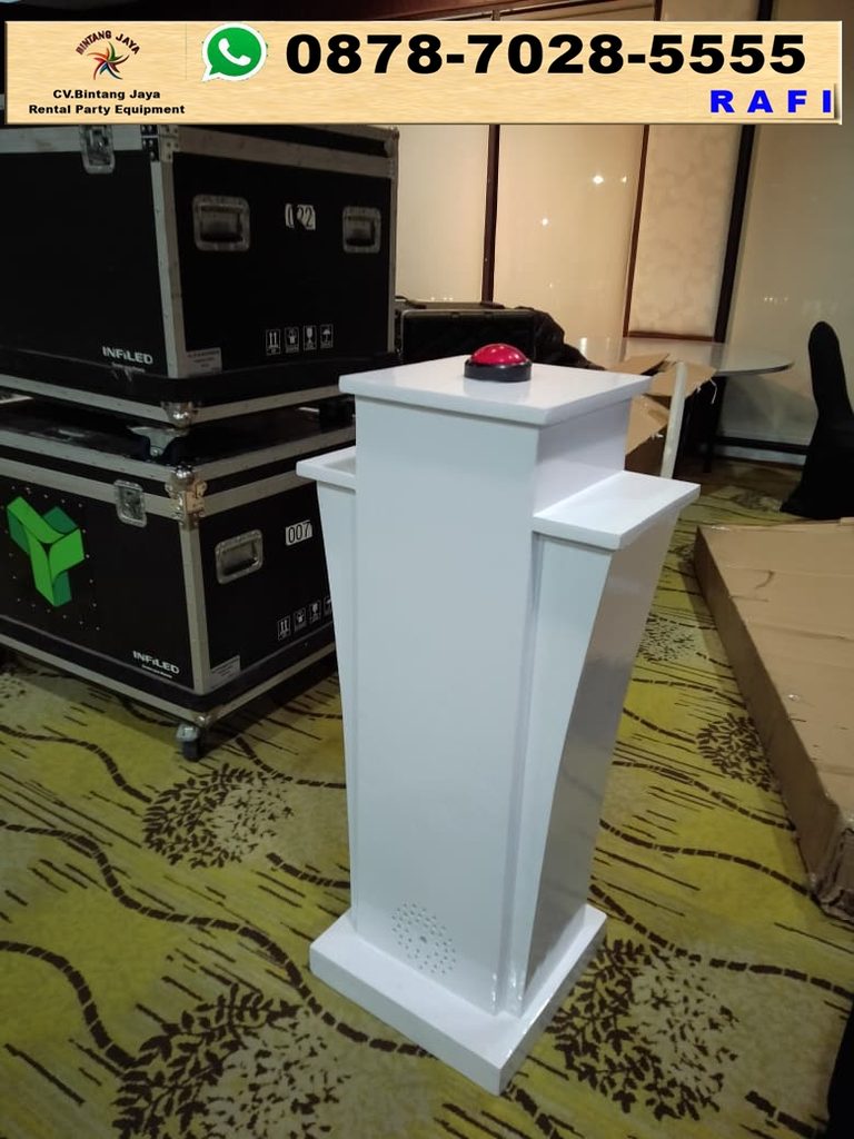 Rental Sewa Podium Sirine Warna Putih Tangerang 0878-7028-5555