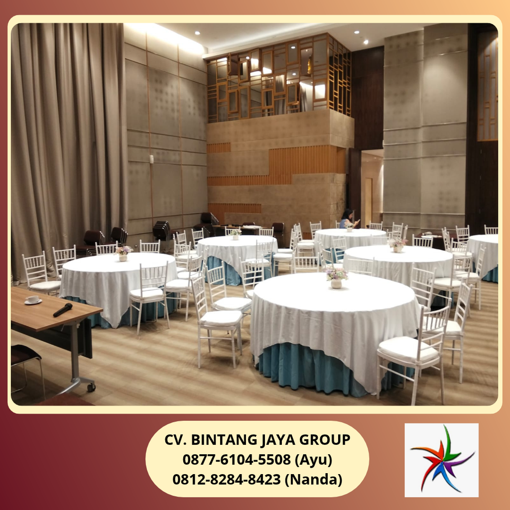 Sewa Kursi Tiffany Dan Meja Bulat Depok 0877-6104-5508