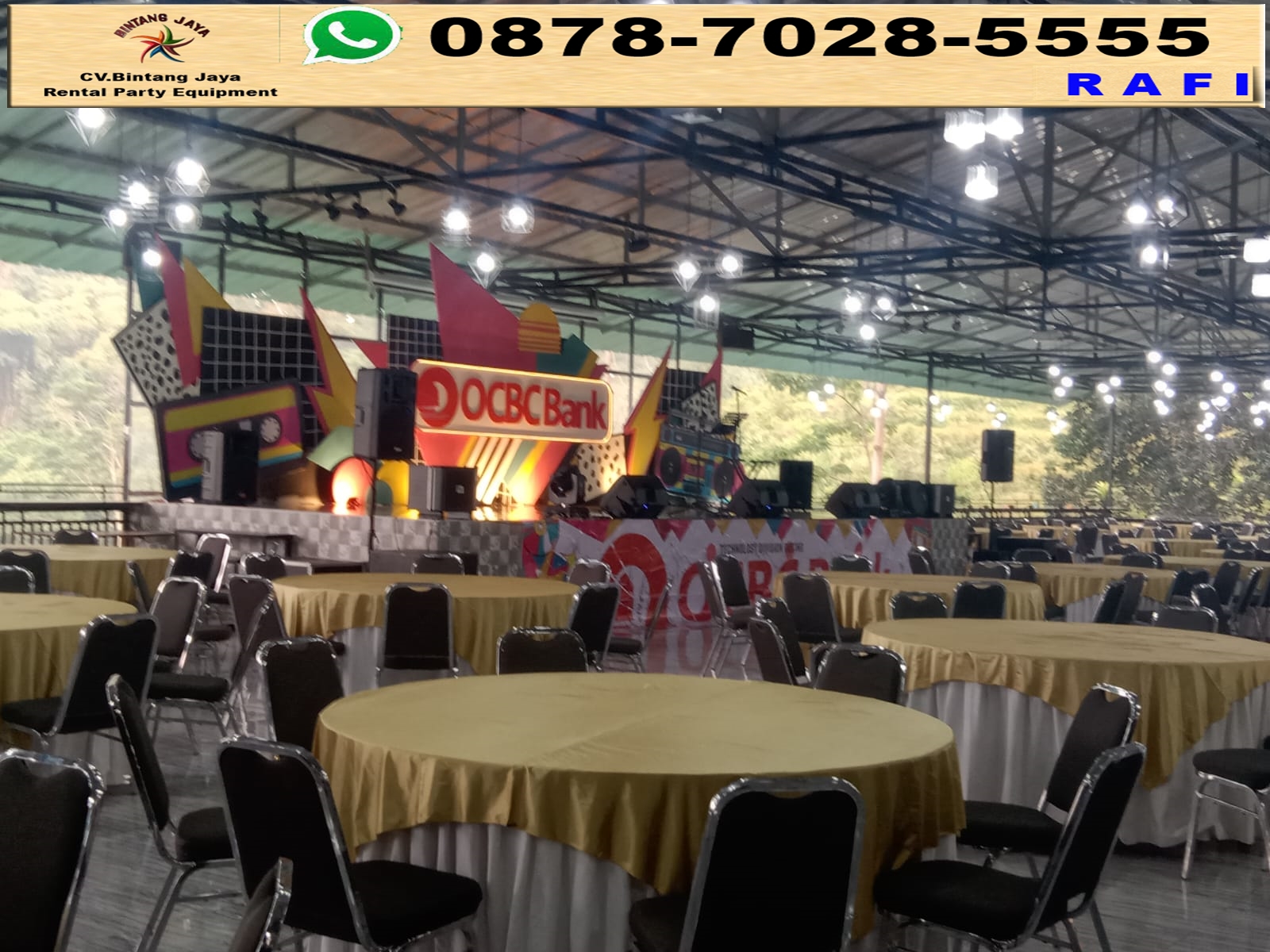 Sewa Meja Bundar Event Puncak Bogor Tamansari 0878-7028-5555