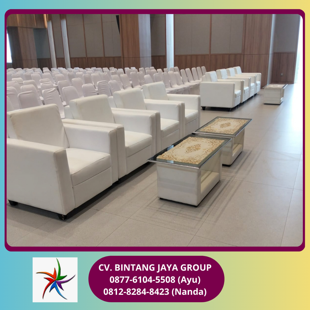 Sewa Sofa Single Kotak Warna Putih Tangerang 0812-8284-8423