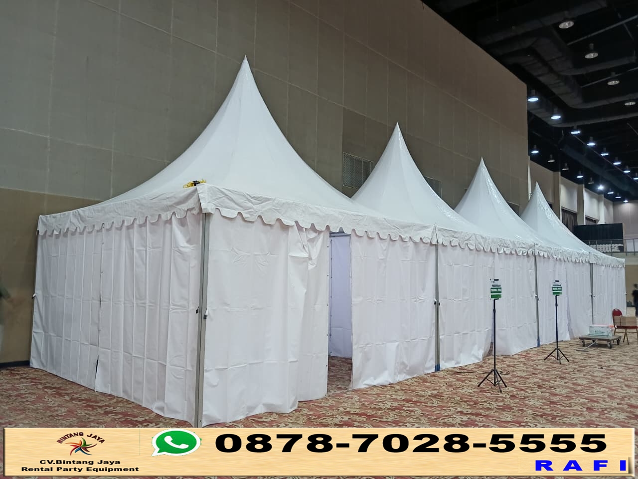 Sewa Tenda Kerucut Putih Atau Sarnafil Ancol Jakut