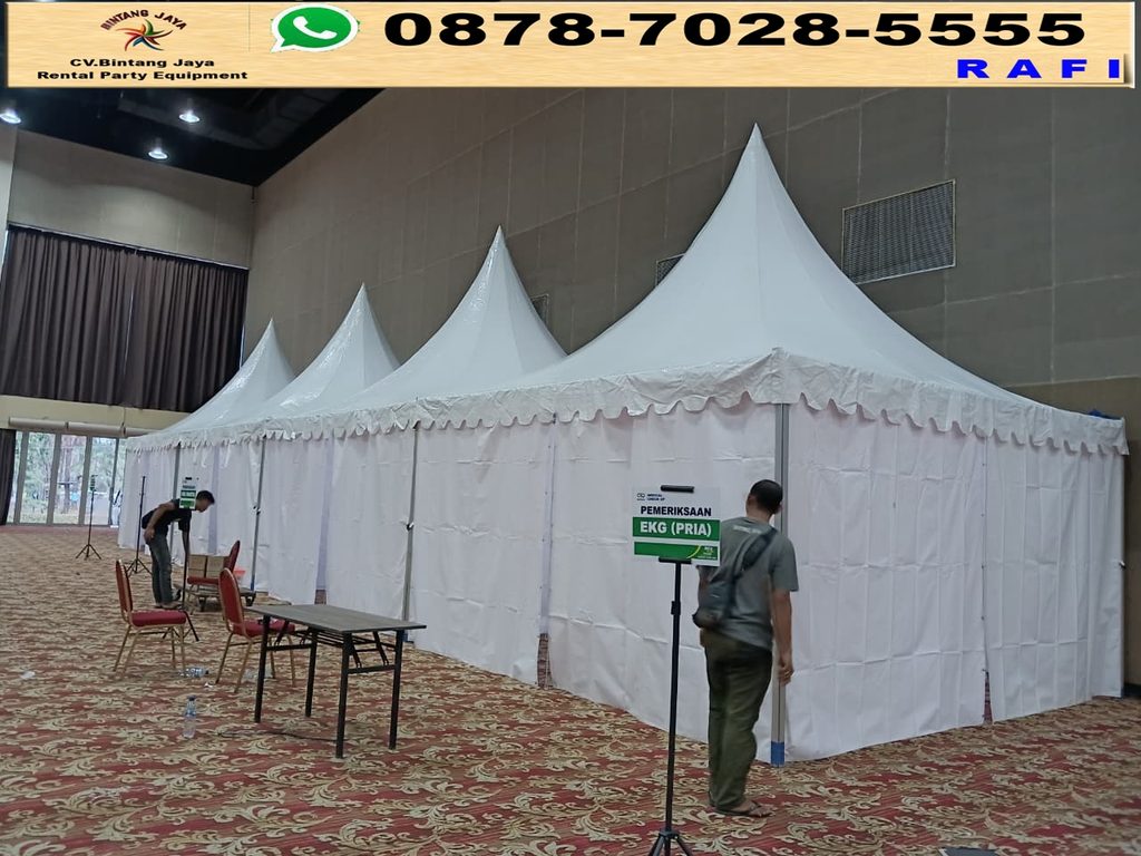 Sewa Tenda Kerucut Putih Atau Sarnafil Ancol Jakut